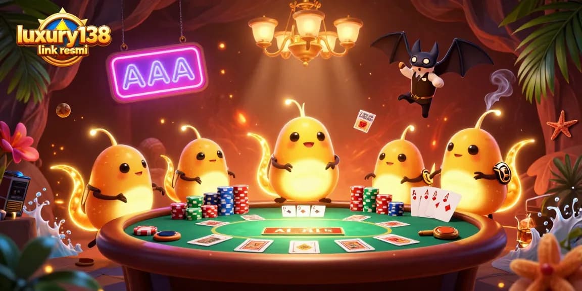 Experience thrilling gameplay at luxury138 link resmi, featuring vibrant glowworms in a casino.