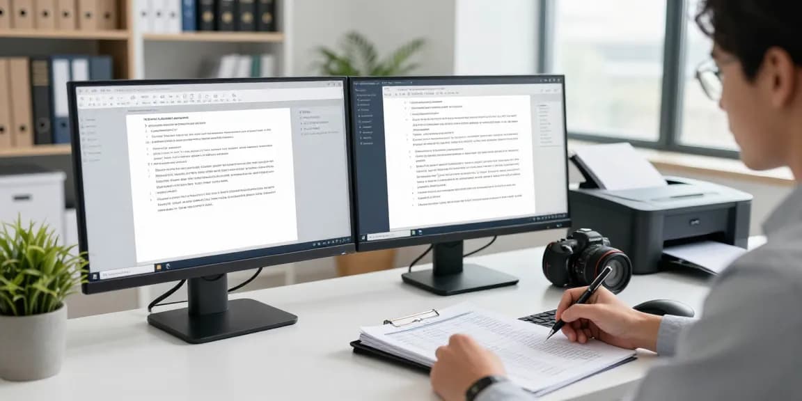 Verify PDFs to detect fake pdf documents in a modern office.