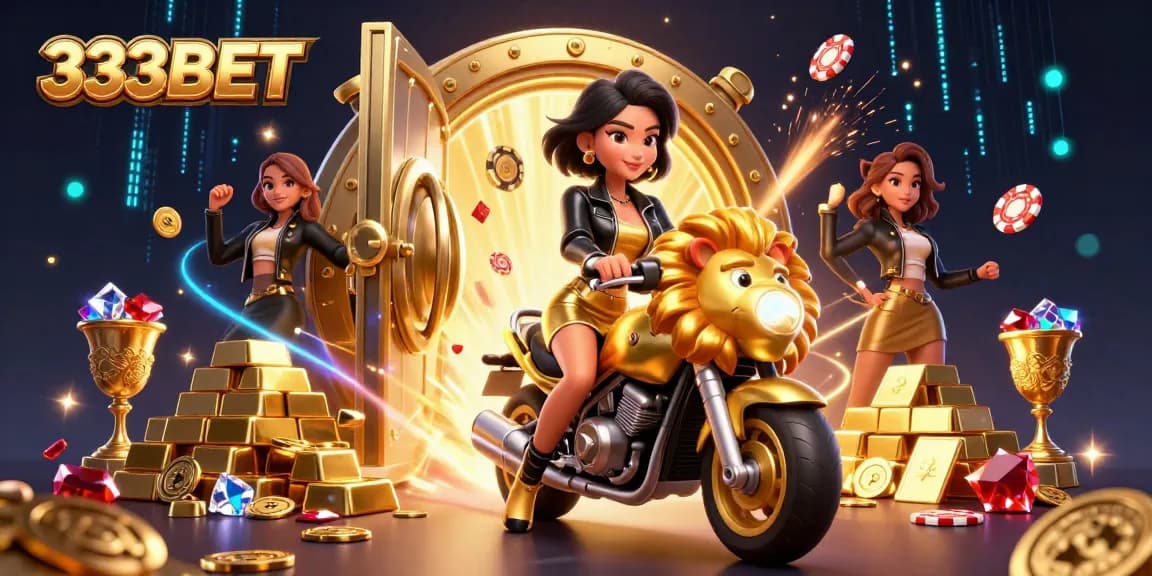 Engaging scene showcasing 333BET with vibrant prizes and dynamic gaming elements for casino enthusiasts.