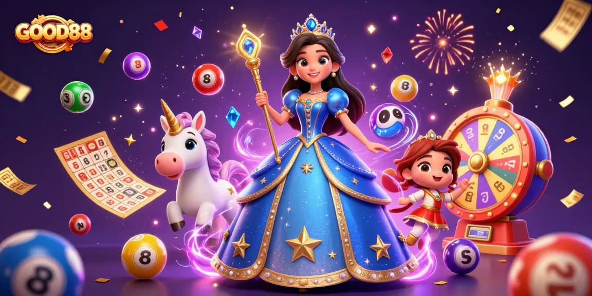 Engage with exciting gaming at GOOD88 featuring vibrant lottery elements and magical visuals.
