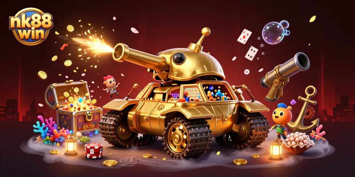 Experience nk88 win with thrilling casino action in a vibrant, 3D dynamic scene filled with excitement.
