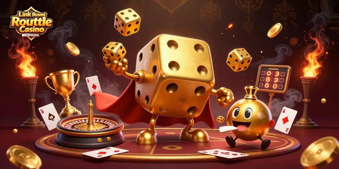 Play exciting games at Link Resmi Roulette Casino Mildcasino with colorful casino elements and characters.