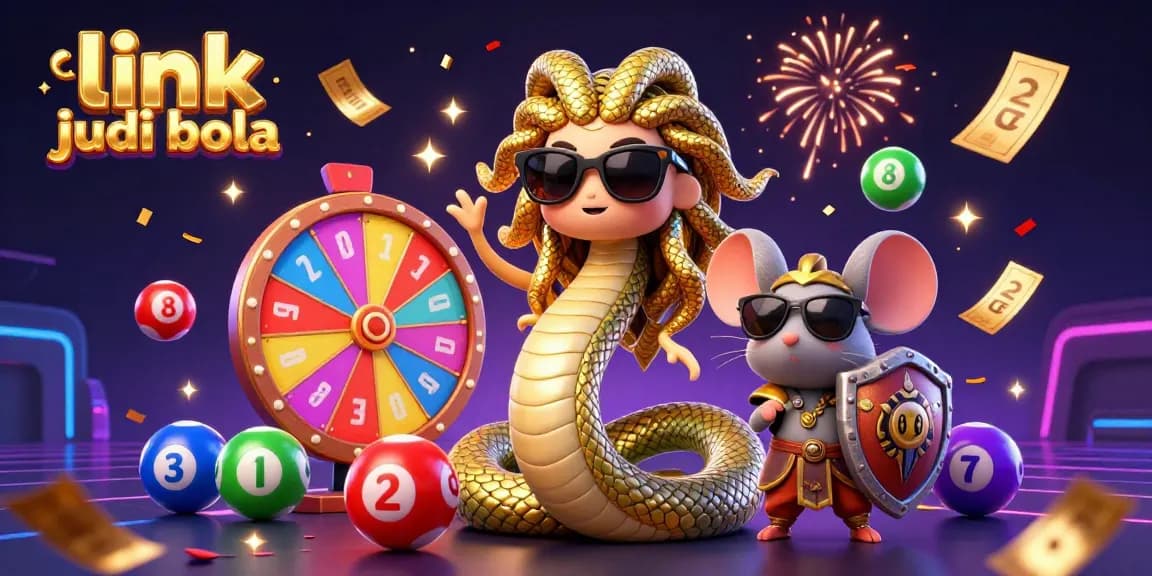 Engage with dynamic sports betting action showcasing link judi bola in a lively 3D scene filled with excitement.