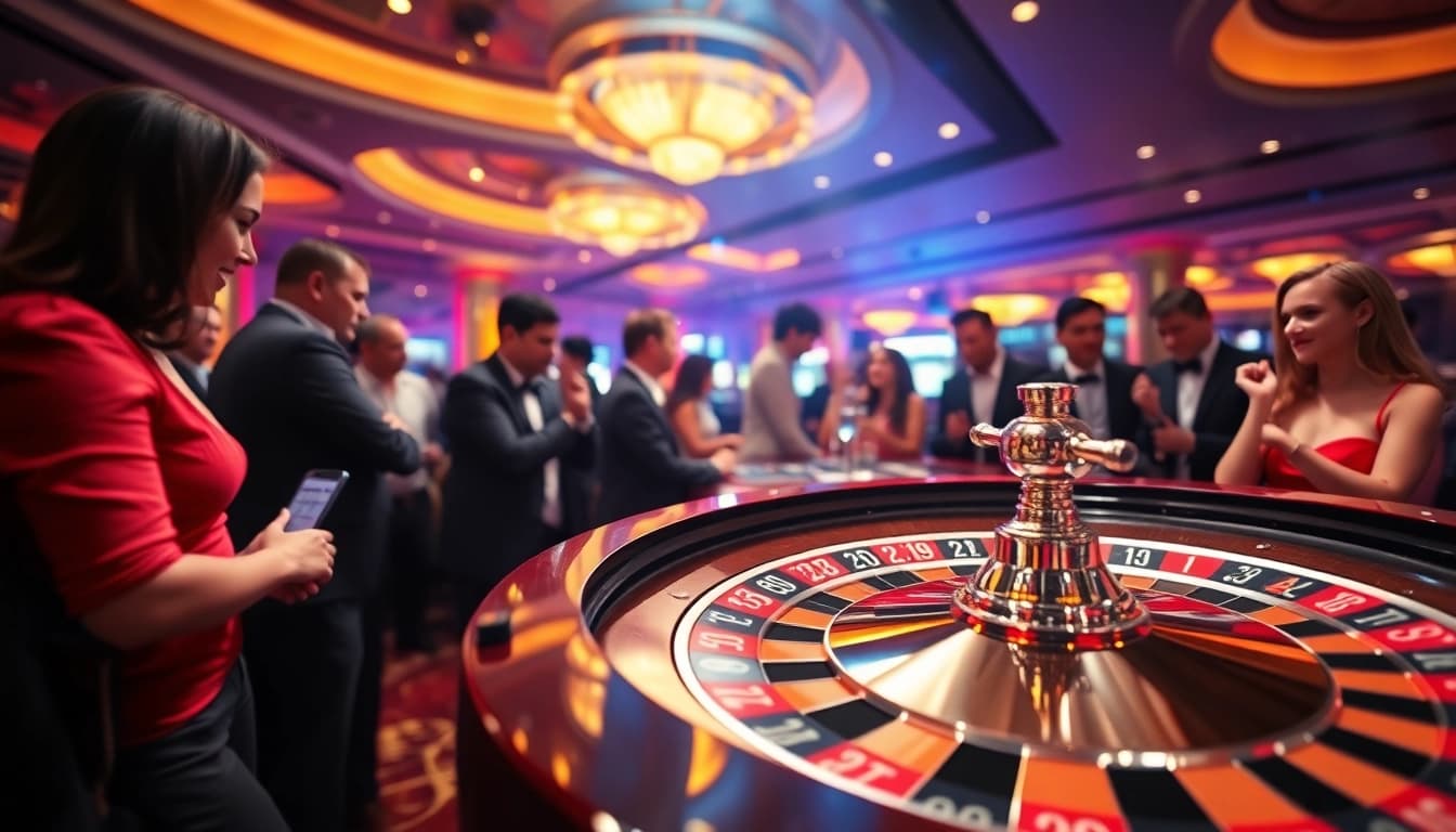 Mesin slot QQWIN4D beraksi dengan pemain menikmati pengalaman kasino yang mendebarkan.