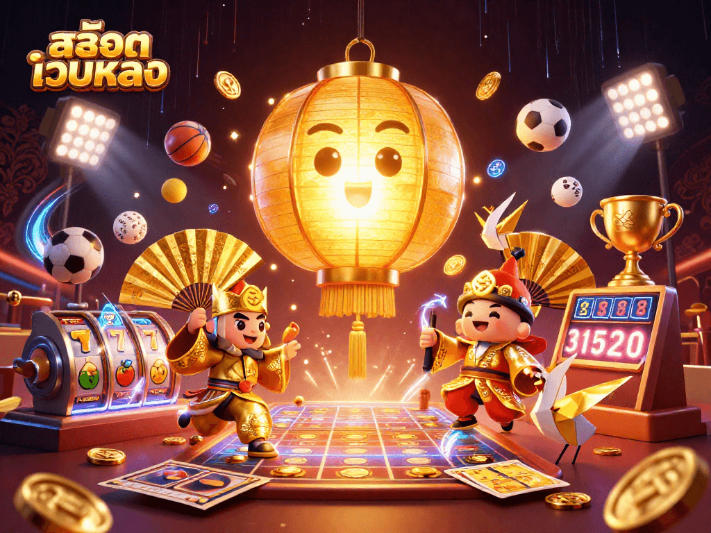 Engage with the vibrant slots experience at สล็อตเว็บตรง, showcasing dynamic characters and gaming elements.