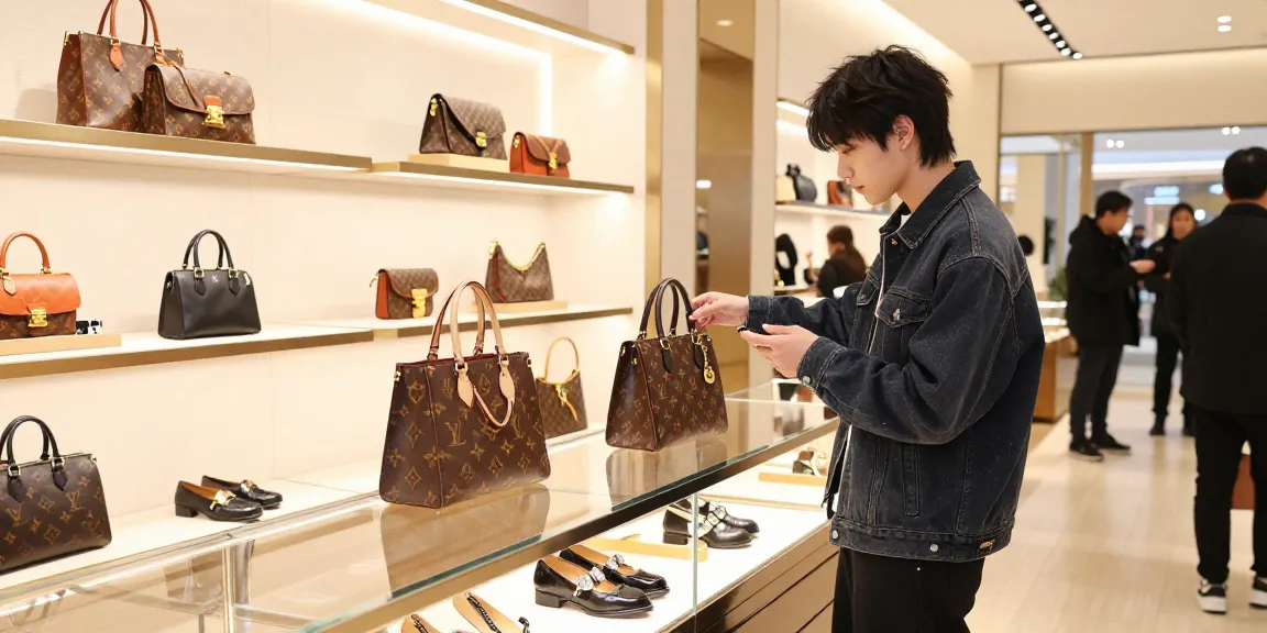 Shopping for high-quality 레플리카 products in a modern retail space
