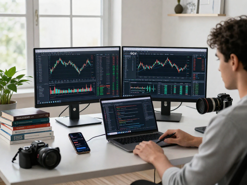 Developer coding the SGX individual ticker quote API in a modern finance workspace with real-time stock data.