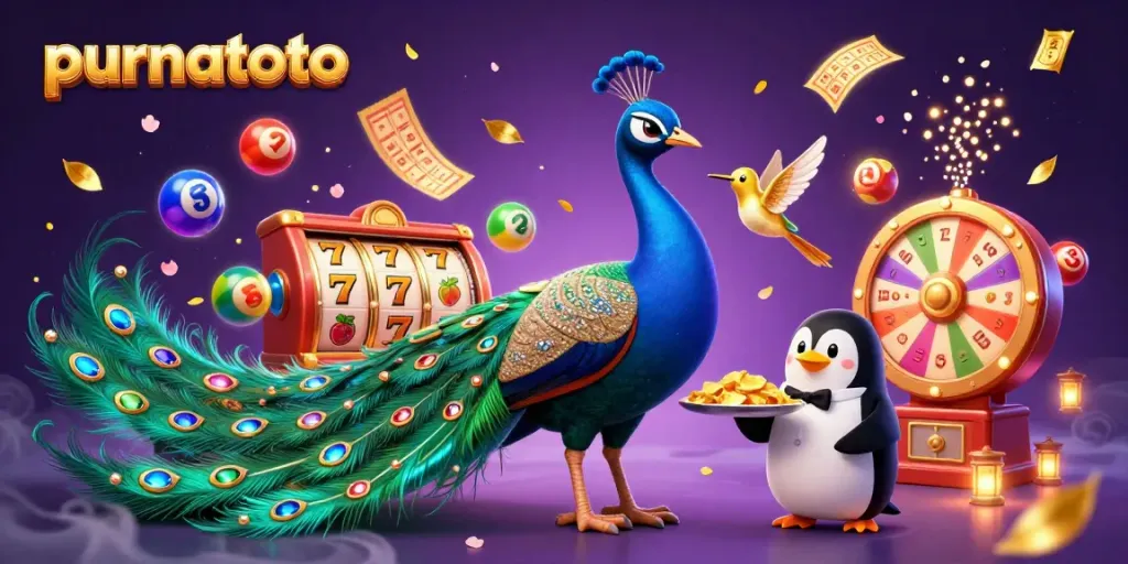 Menangkan permainan slot di purnatoto dengan tampilan karakter menarik dan elemen kasino yang meriah.