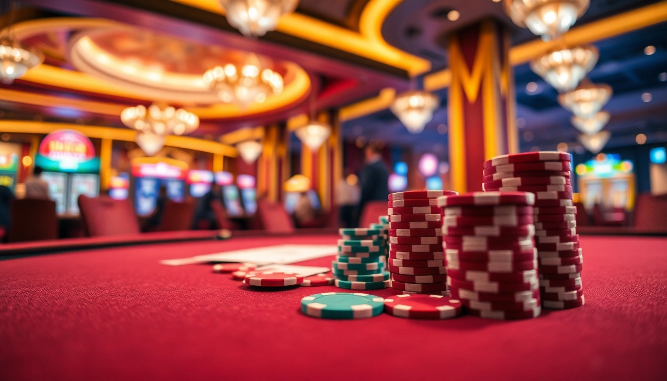 Engaging scene of a Non Uk Casino 2025 poker table with colorful chips and vibrant cards.
