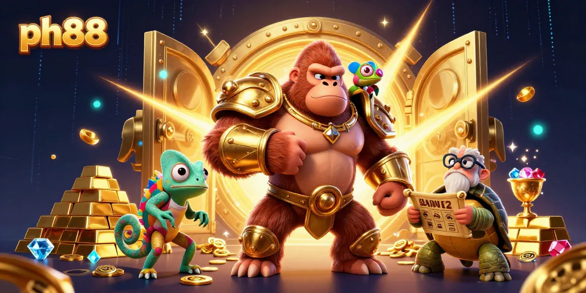 Experience thrilling action at ph88 with a powerful gorilla king, chameleon spy, and wise tortoise battling for treasures.
