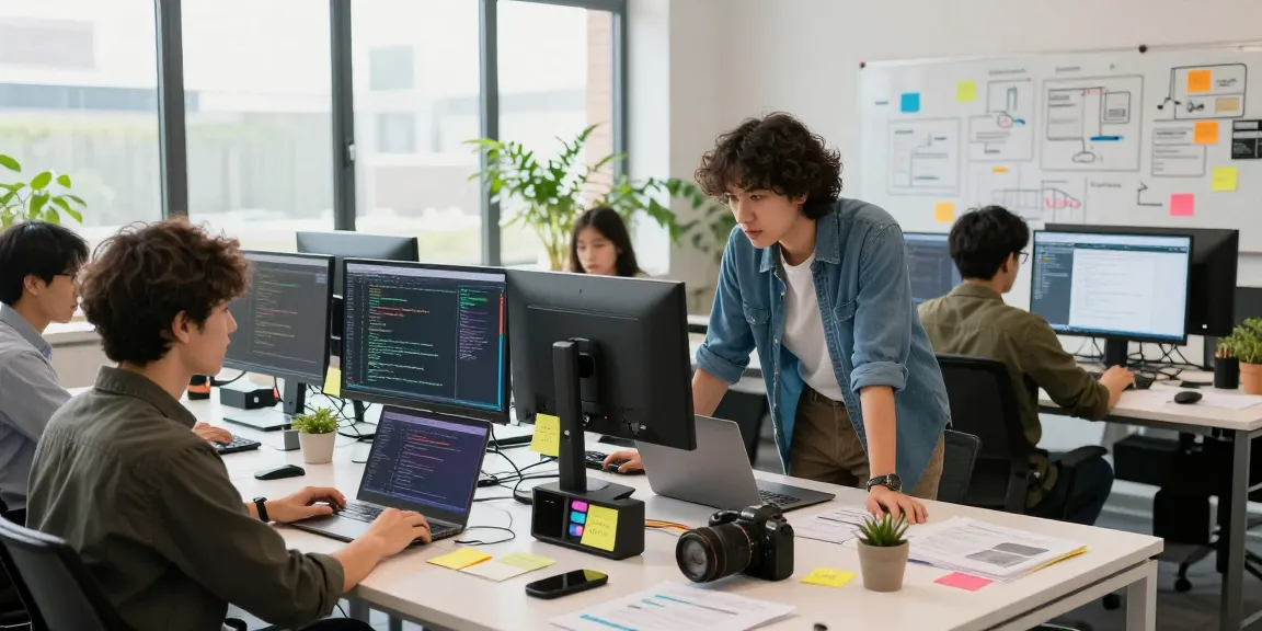 Developer collaboration in a vibrant workspace for 纸飞机中文版官网 software strategies