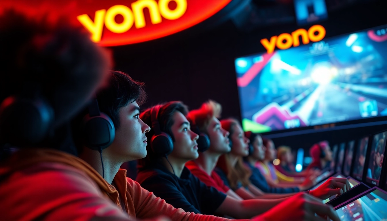 Exciting gameplay of yono 777 with players immersed in their gaming experience.