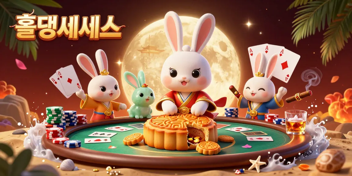 홀덤사이트에서 즐거운 포커 게임을 위한 화려한 경치의 일러스트