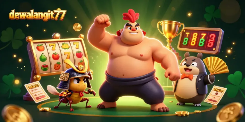 dewalangit77 menunjukkan slot keberuntungan dengan petarung di arena, menghasilkan kemenangan besar!
