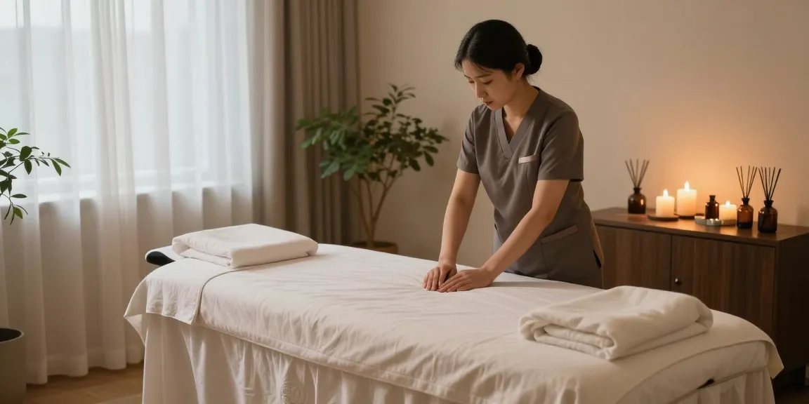 Experience relaxation and tranquility with 강남출장안마 in a serene massage therapy room.