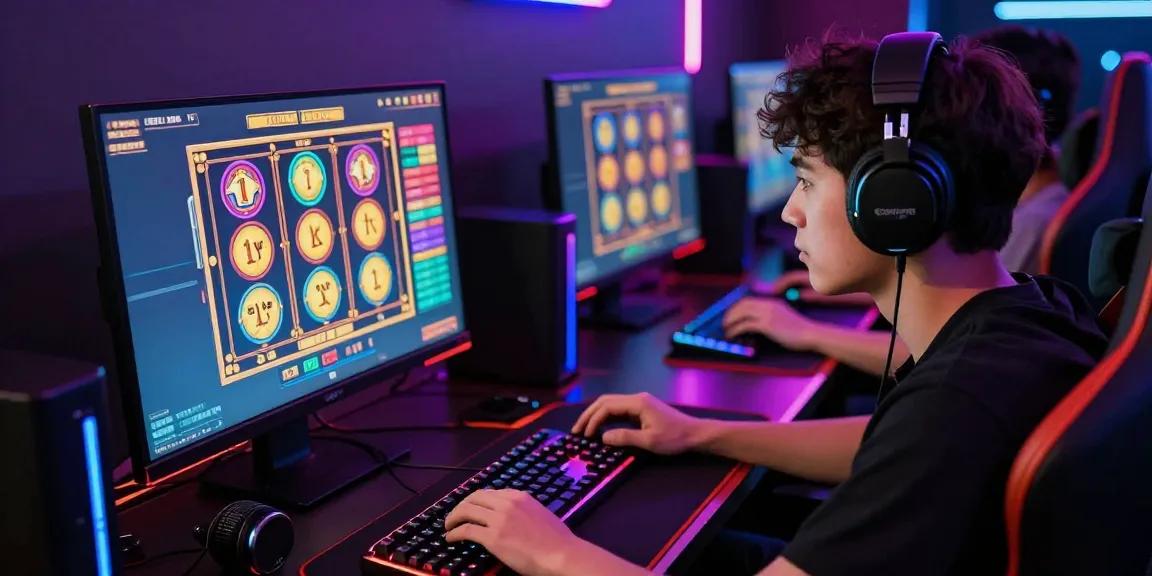 Engaging player focused on slot deposit 1k games in an immersive gaming setup.