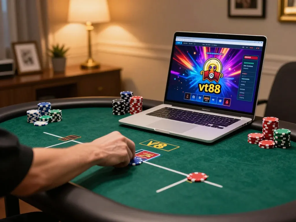 Engaging in a vt88 online poker game with dynamic graphics and strategic elements for responsible gambling.