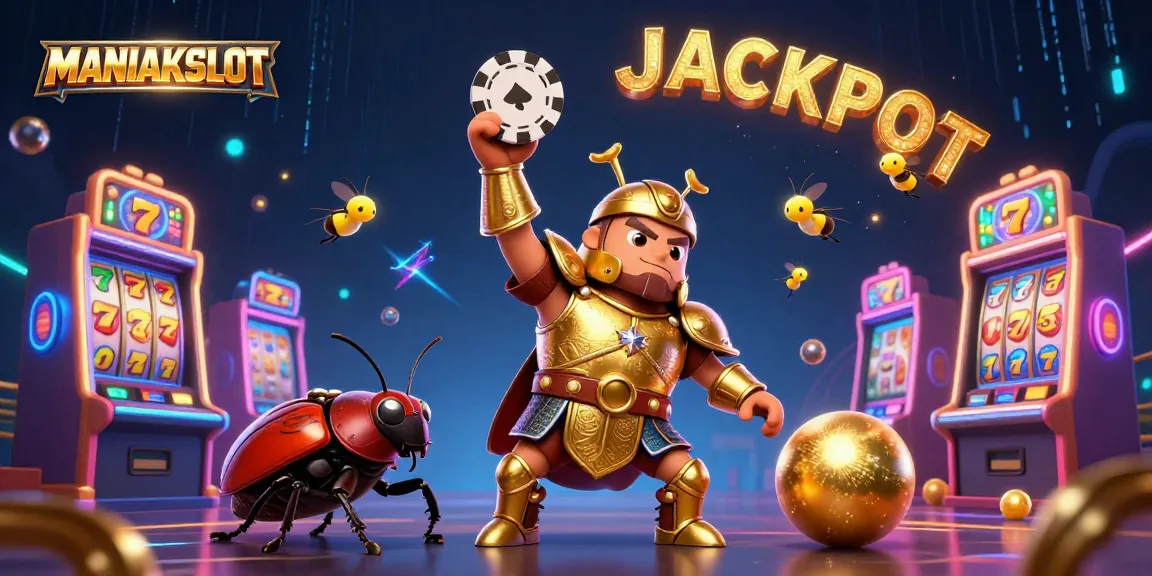 Experience thrilling wins with MANIAKSLOT as the hercules beetle celebrates a jackpot victory!