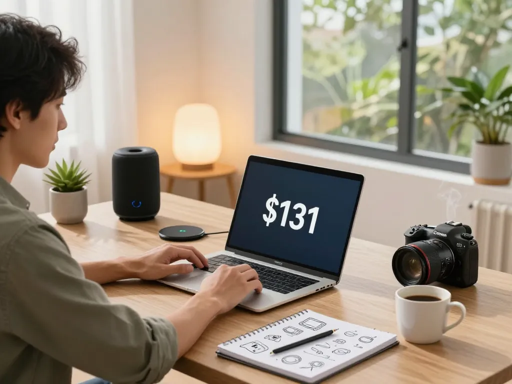 Discover innovative cool tech gadgets under $131 in a modern home office setting with effective workspaces.