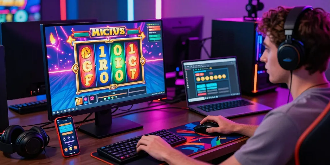 Engaging gaming setup at https://gravatar.com/playbook88official showcasing vibrant slot games and immersive play.