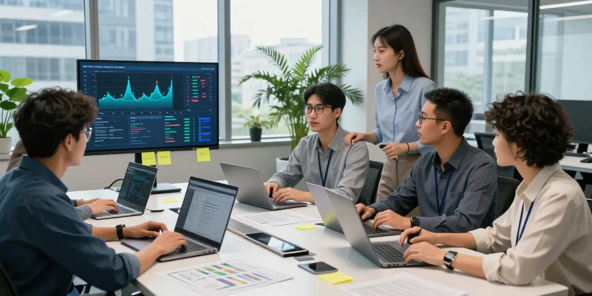IT support services for small business discussed by a diverse team in a modern workspace.