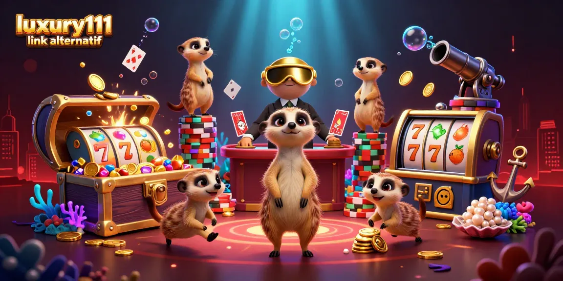 Engage with luxury111 link alternatif in a vibrant 3D meerkat casino scene, showcasing excitement and rewards.