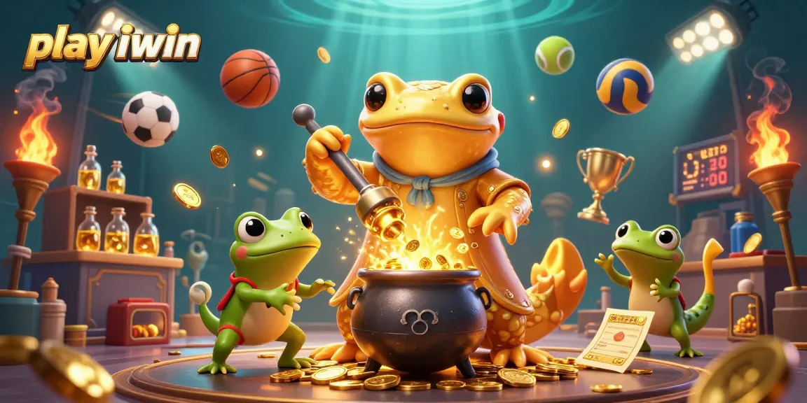 Play iwin in a thrilling 3D scene featuring alchemists and dynamic sports-themed elements!