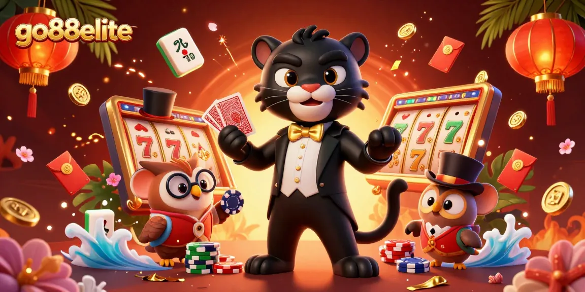 Experience the thrill of gaming with go88elite's vibrant casino scene featuring dynamic characters and captivating elements.