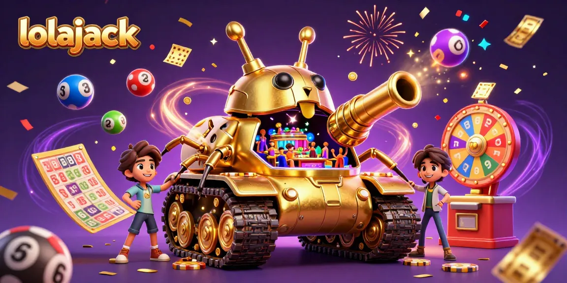 Experience vibrant gaming excitement with lolajack's dazzling casino adventure illustration, full of lively elements.